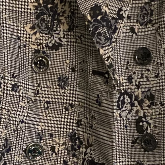 NWOT Calvin Klein Houndstooth Long Blazer/Coat - Picture 2 of 6